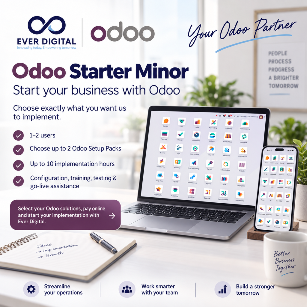 کاروبارە بچووکەکەت بە Odoo دەست پێبکە.